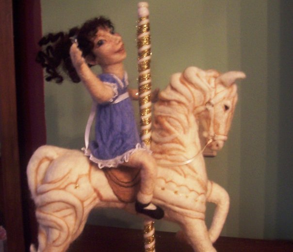 Ivory Carousel with rider, Alice Mary (previous work – not for sale)