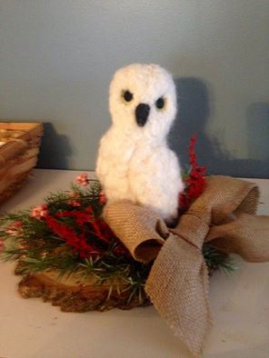 Owl holiday centerpiece (Not For Sale)